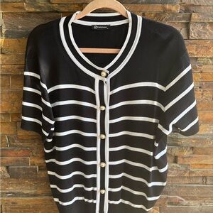 PrettyGarden Black and White Sweater